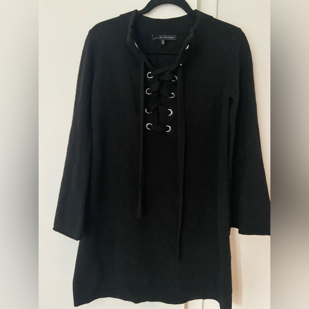 Black Long Sleeve Sweater Dress